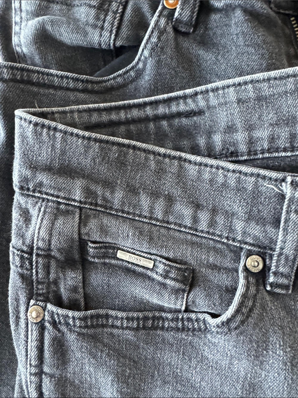 Boss Slim Men's Jeans in Charcoal Gray - Picture 2 of 8